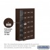 Salsbury Cell Phone Storage Locker - with Front Access Panel - 6 Door High Unit (5 Inch Deep Compartments) - 18 A Doors (17 usable) - Bronze - Surface Mounted - Master Keyed Locks